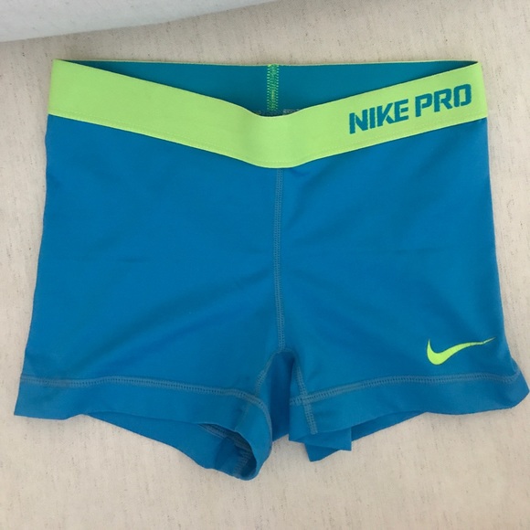 Nike | Shorts | Nike Pro Blue And Green 